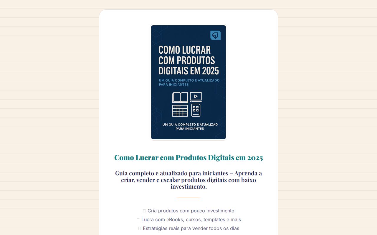 Como Lucrar com Produtos Digitais em 2025